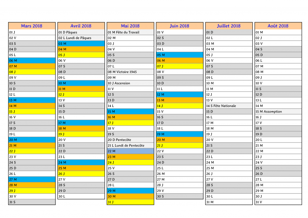 calendrier- cours 2017-2018 b